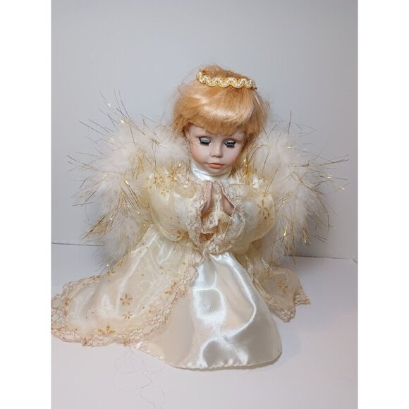 Rare Vintage Telco Motion-ettes of Christmas Praying Angel Sings Silent Night - Picture 1 of 3